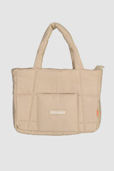 Quilted Tote Bag - Cashew