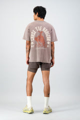 Chase The Horizon Cotton Tee - Brown