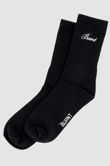 Headline Crew Sock - Black