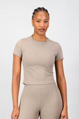 Olivia Fitted Tee - Cashew