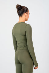 Olivia Fitted Long Sleeve - Olive