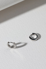 Thin Huggies Earrings - Silver